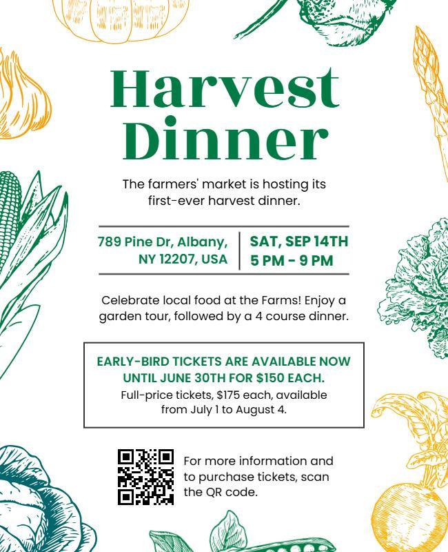 Local Harvest Dinner Event Flyer Template