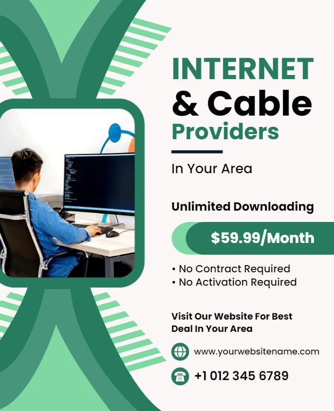 Local Internet and Cable Services Flyer Template