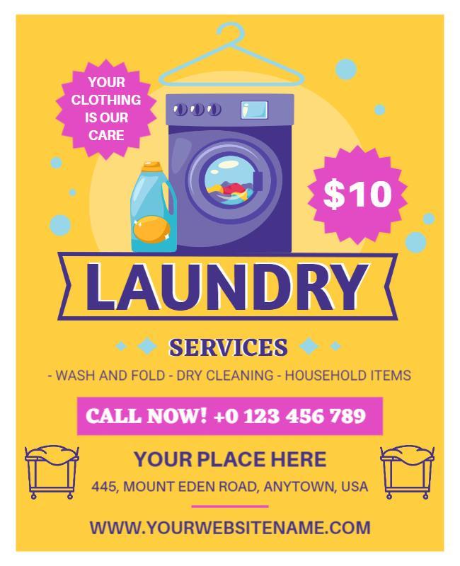 Local Laundry Service Promotion Flyer Template