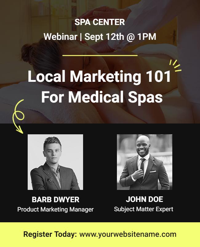 Local Marketing Webinar for Medical Spas Flyer Template