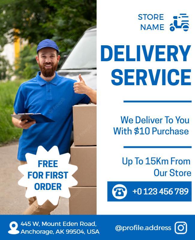 Local Package Delivery Service Offer Flyer Template