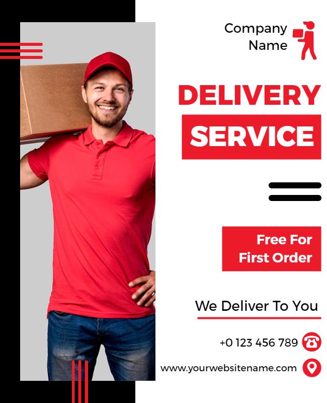 Local Package Delivery Service Promotion Flyer Template