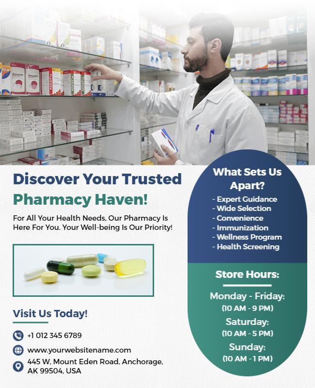 Local Pharmacy Healthcare Services Flyer Template