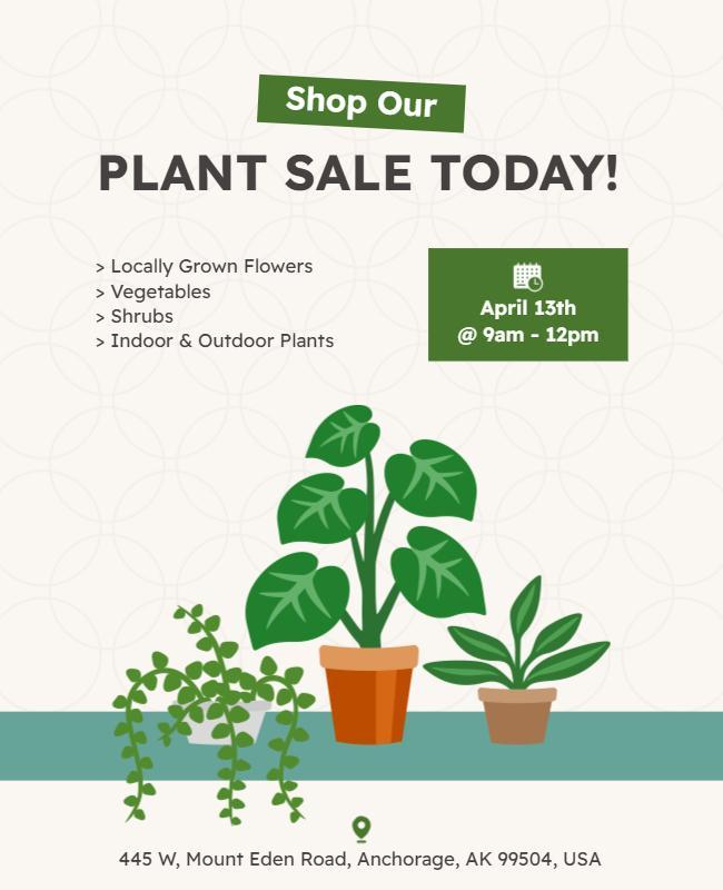 Local Plant Sale Event Flyer Template