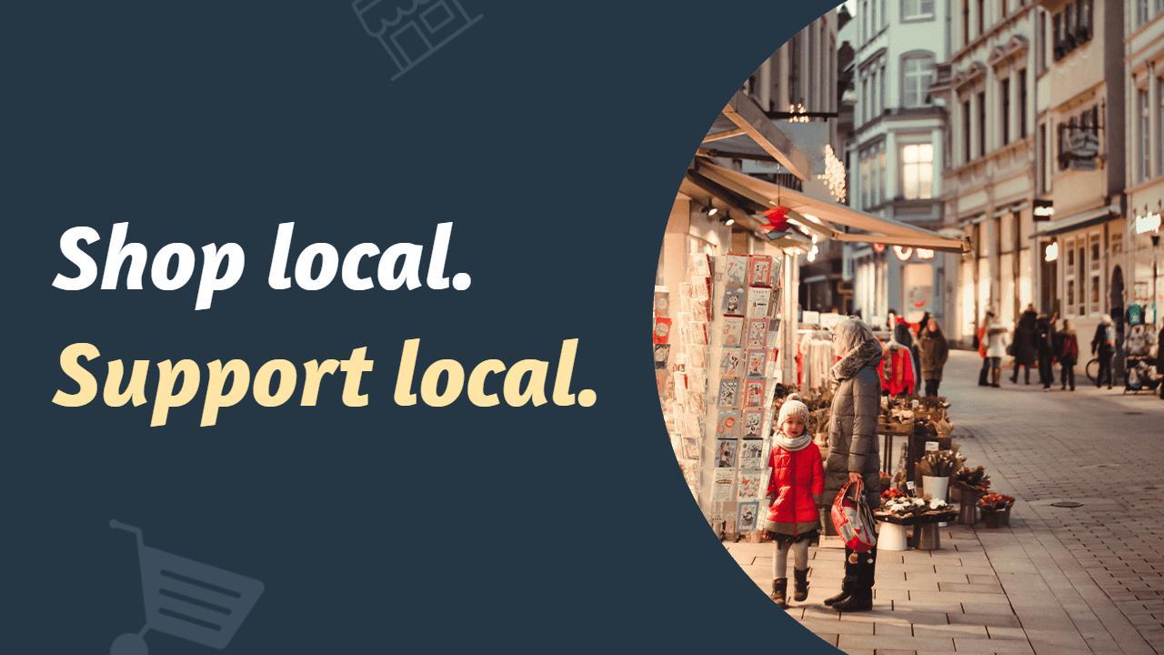 Local Shopping Experience Community Support Trending YouTube Thumbnail Template