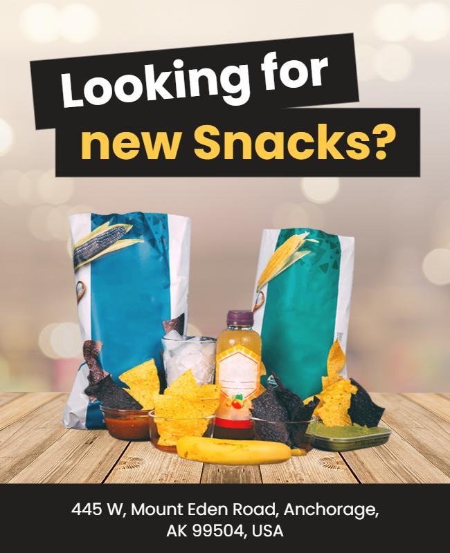 Local Snack Promotion Flyer Template