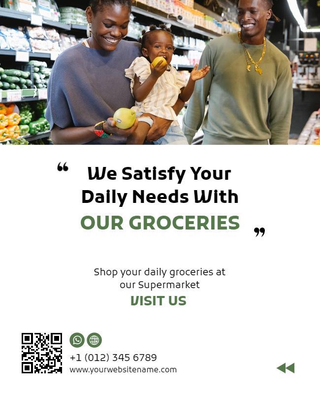 Local Supermarket Grocery Shopping Flyer Template