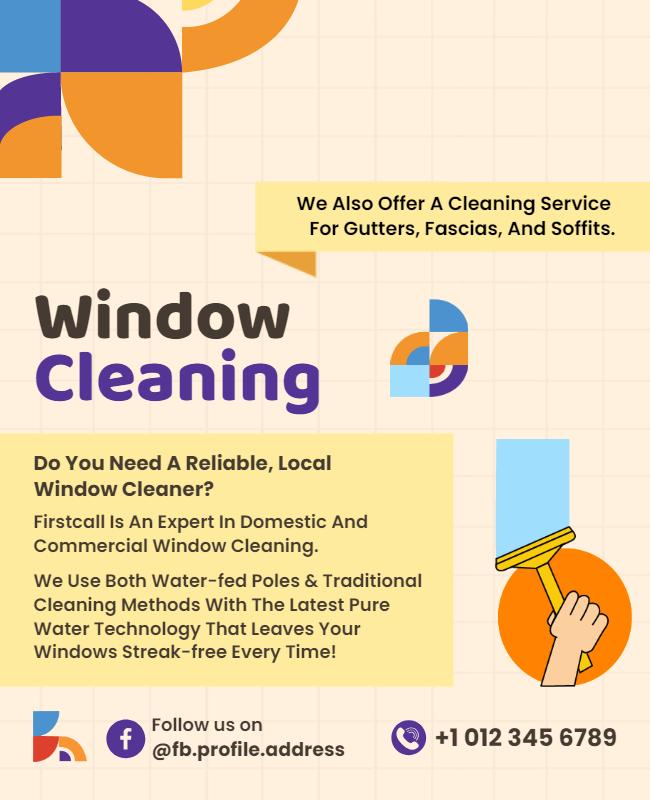 Local Window Cleaning Service Flyer Template