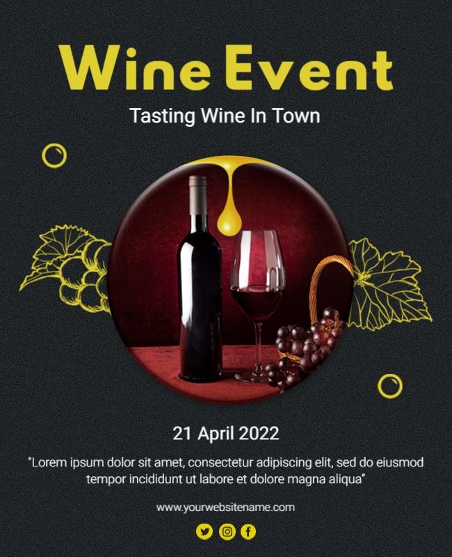 Local Wine Tasting Event Flyer Template