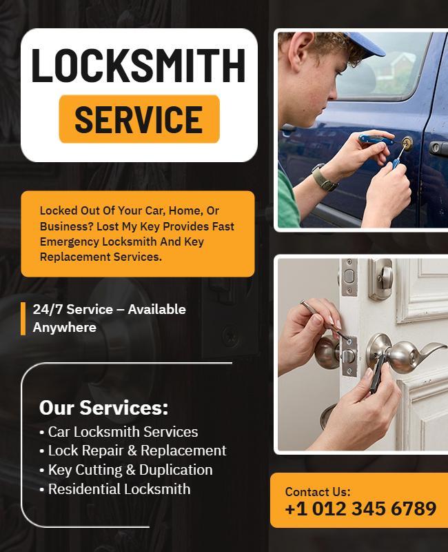 Locksmith Services Promotional Flyer Template