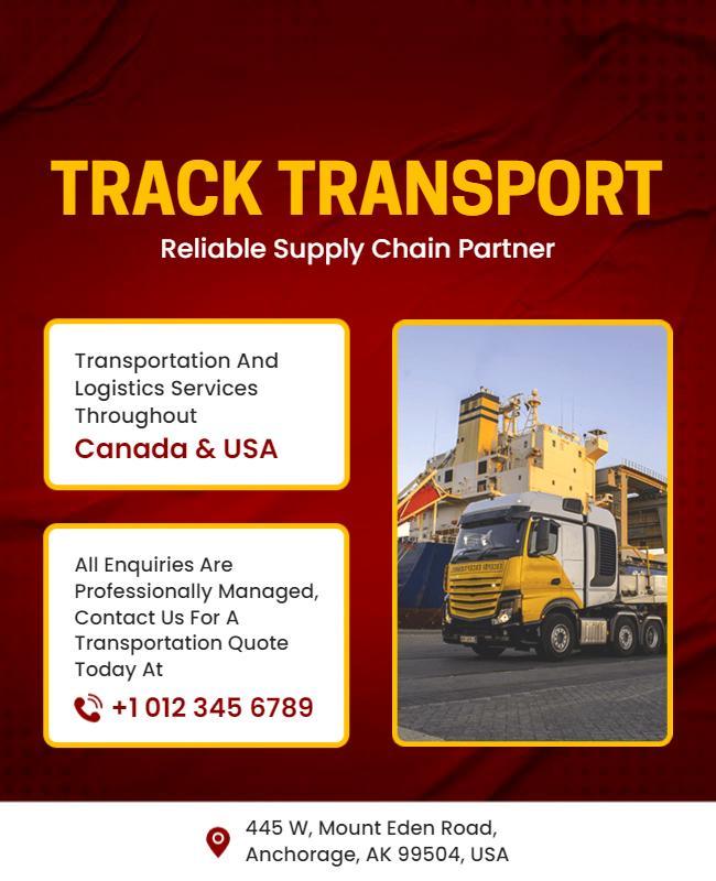 Logistics and Transportation Services Flyer Template