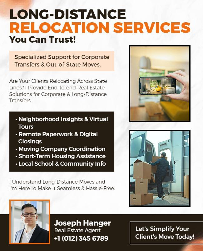 Long-Distance Relocation Services Flyer Template