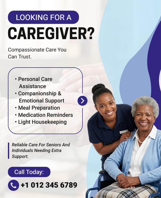 Looking for a Caregiver Promotional Flyer Template