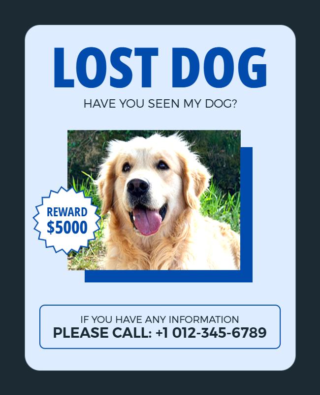 Lost Dog Poster Template