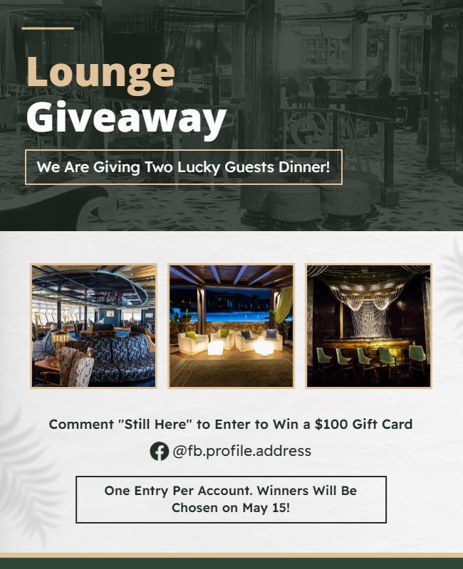 Lounge Giveaway Dinner Event Flyer Template