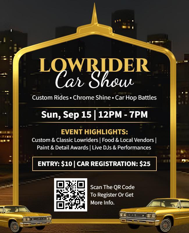 Lowrider Car Show Event Flyer Template