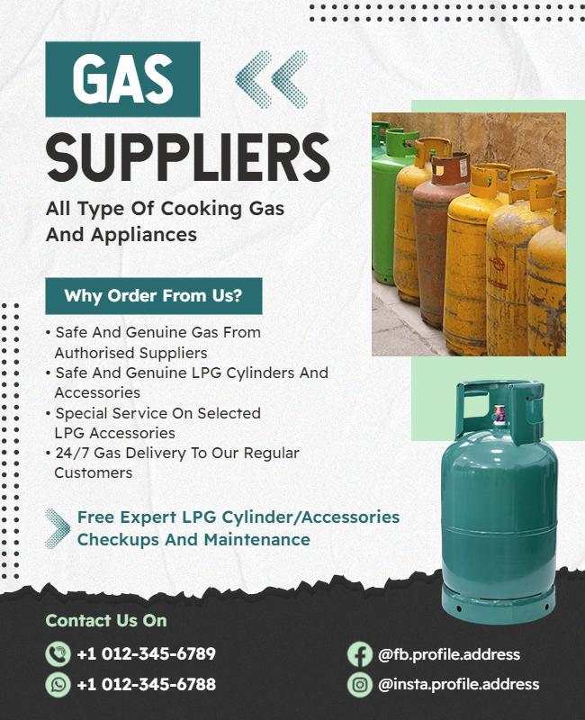 Lpg Cooking Gas Supplier Services Flyer Template