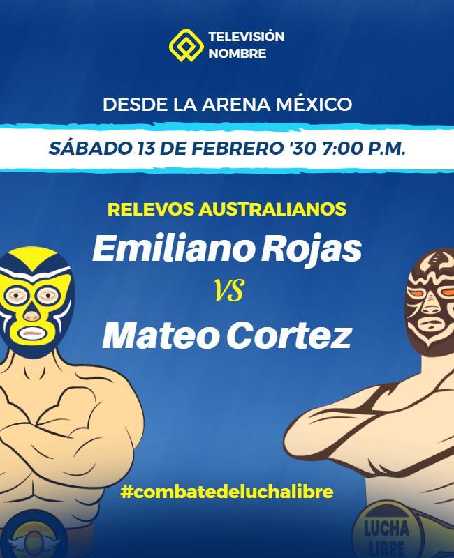 Lucha Libre Wrestling Match Event Flyer Template