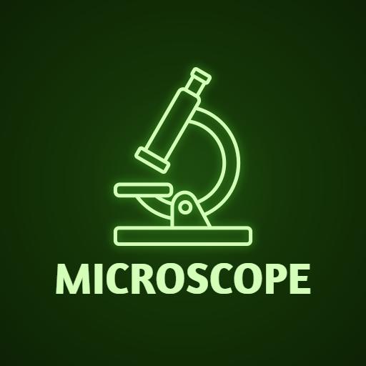 Luminous Green Microscope Design Showcasing Scientific Research Logo Template
