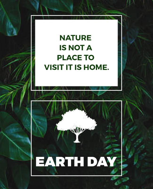 Lush Green Earth Day Environmental Awareness Poster Template