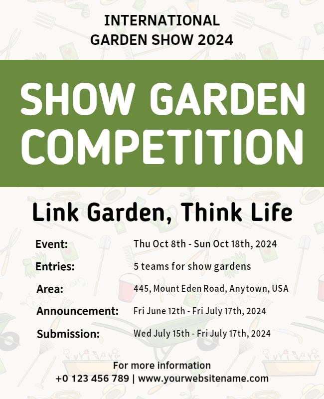 Lush Green Gardening Competition Showcase Flyer Template
