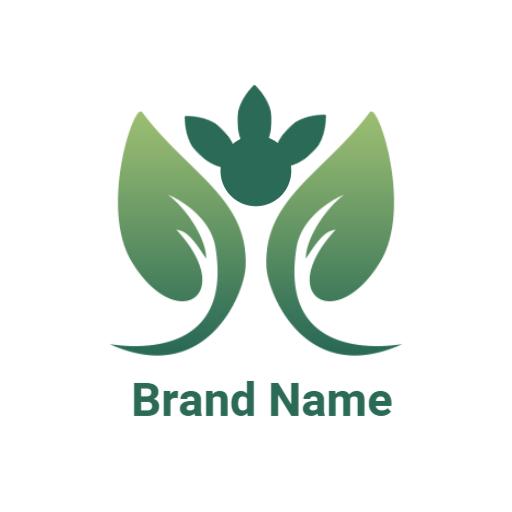 Lush Green Leaves Symbolizing a Sustainable Environment Logo Template