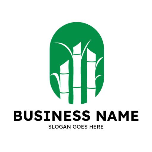 Lush Green Sugarcane Symbolizing Sustainable Agriculture Logo Template