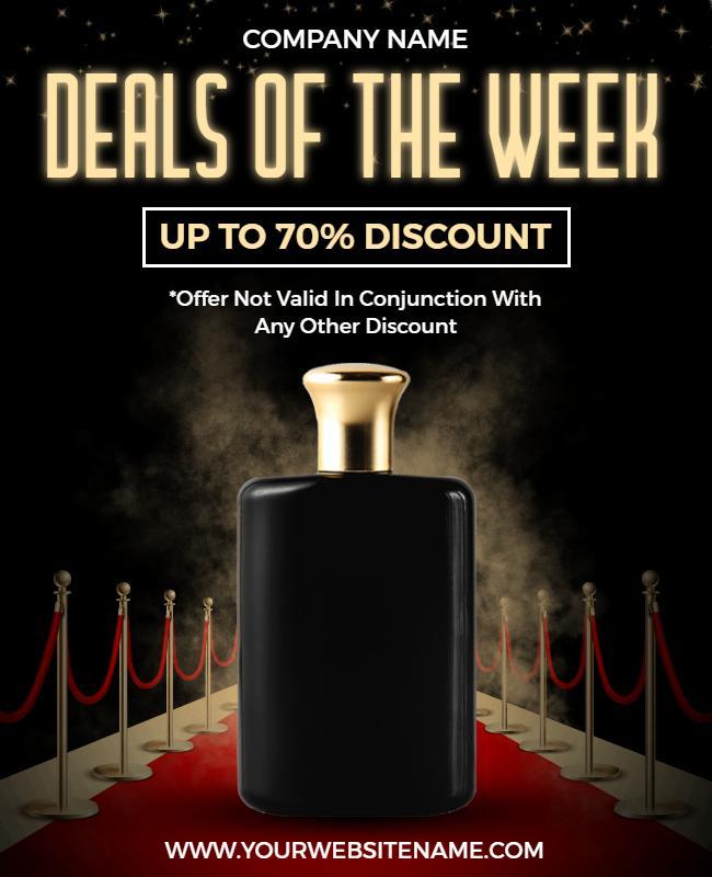 Luxurious Black Discounted Product Promotion Poster Template