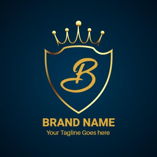 Luxurious Gold Crown Design Representing Royalty Brand Logo Template