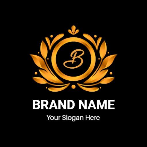Luxurious Golden Emblem for a Royal Branding Logo Template
