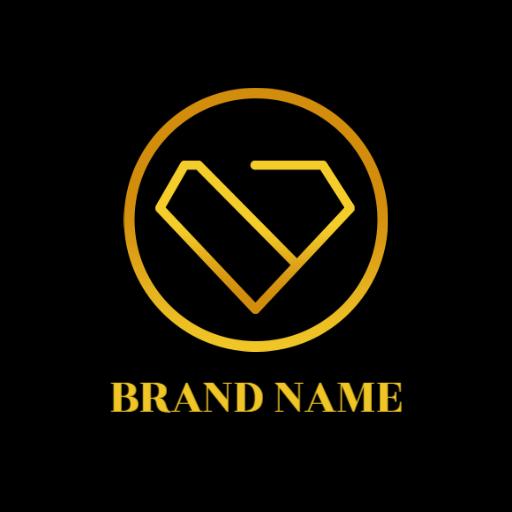 Luxurious Golden Heart Design Representing Royal Elegance Logo Template