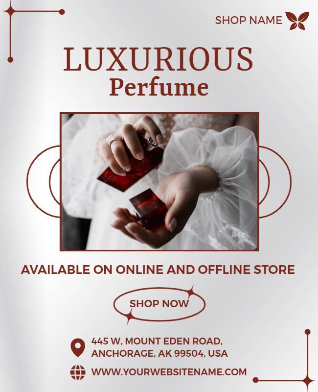 Luxurious Perfume Store Promotional Flyer Template