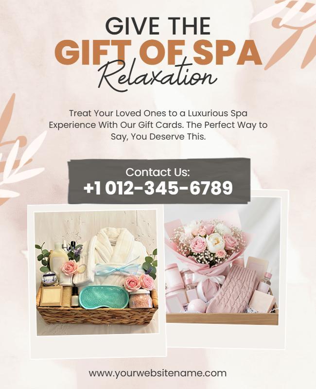 Luxurious Spa Gift Experience Flyer Template