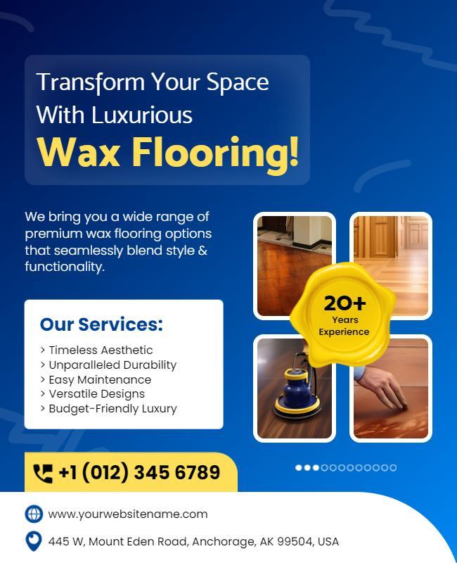 Luxurious Wax Flooring Service Flyer Template