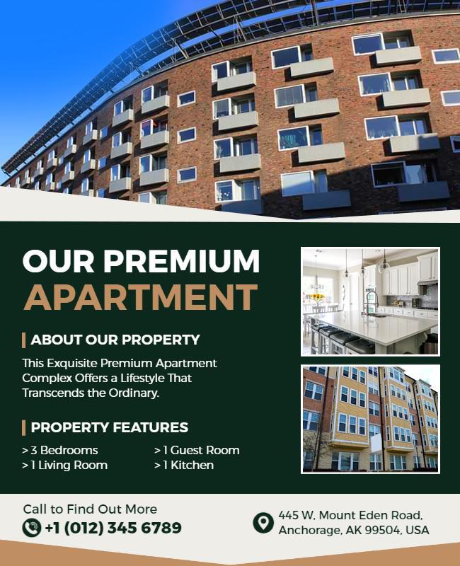 Luxury Apartment Listing Promotional Flyer Template