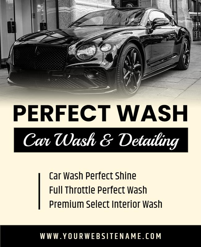 Luxury Car Wash and Detailing Services Flyer Template