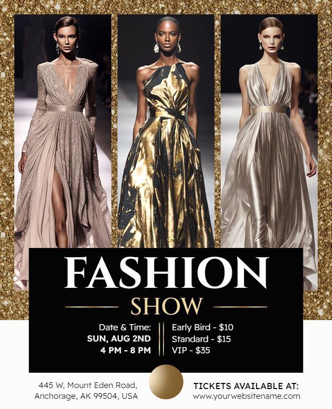 Luxury Evening Fashion Show Event Flyer Template