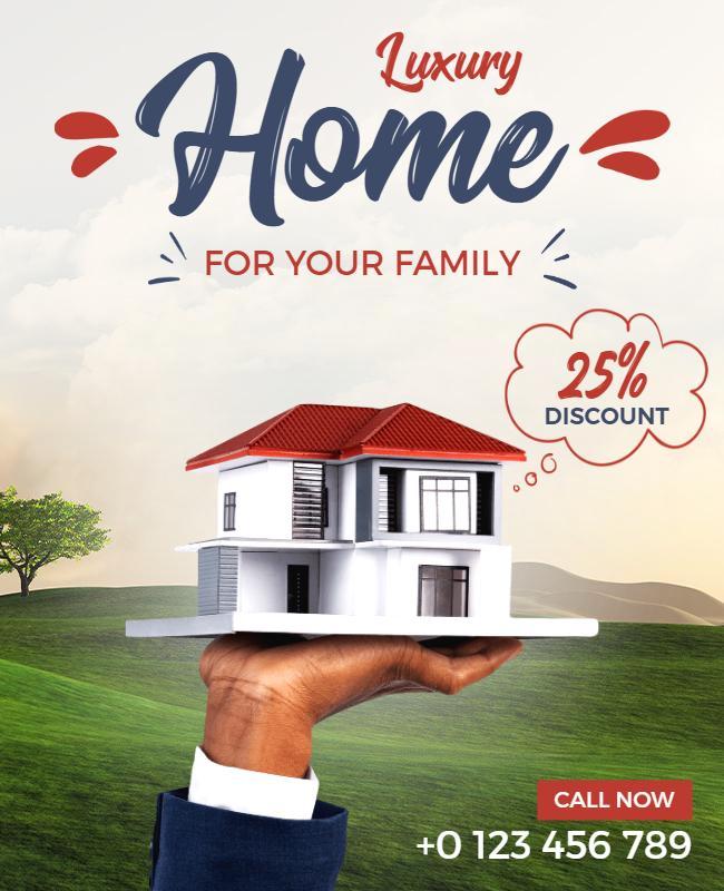 Luxury Family Home Promotion Flyer Template