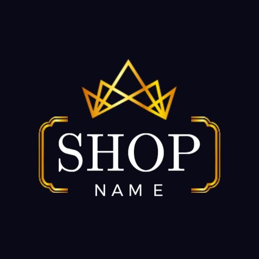 Luxury Golden Crown Design Representing Elegant Shop Logo Template