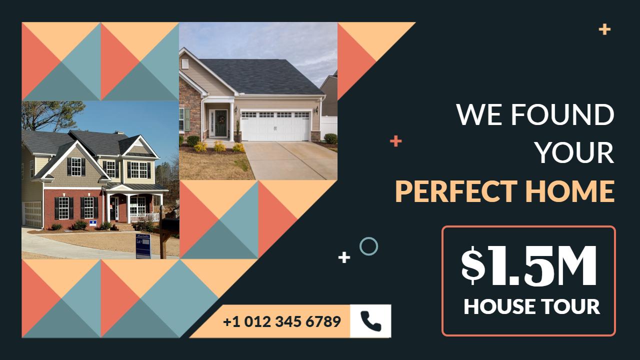 Luxury Home Showcase $1.5M Tour Real Estate YouTube Thumbnail Template