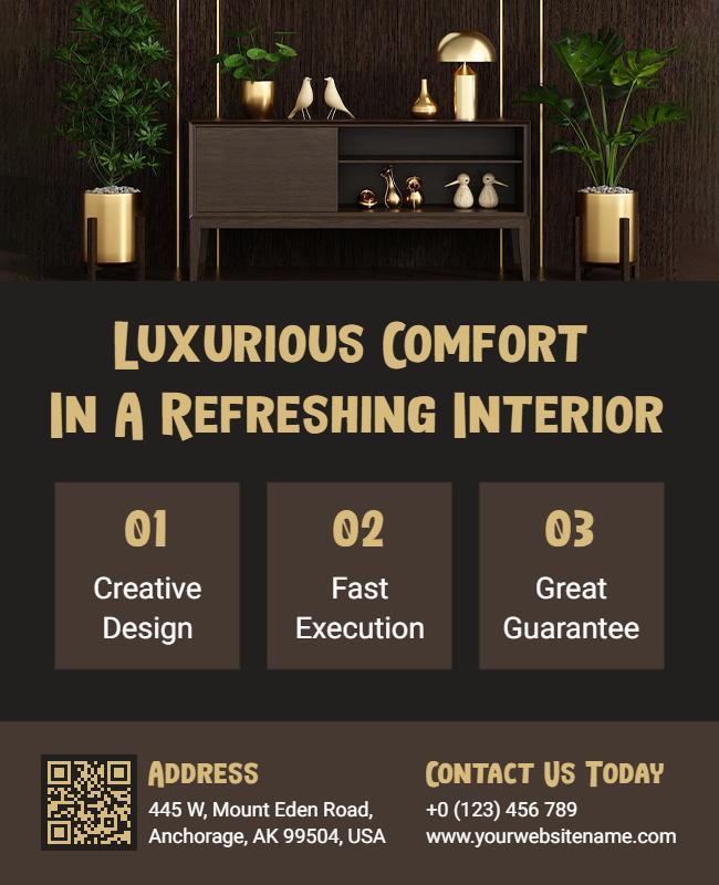 Luxury Interior Design Services Flyer Template