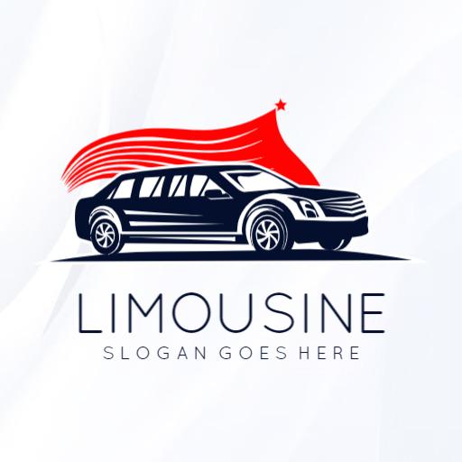 Luxury Limousine Design Featuring Elegant Red Accents Logo Template