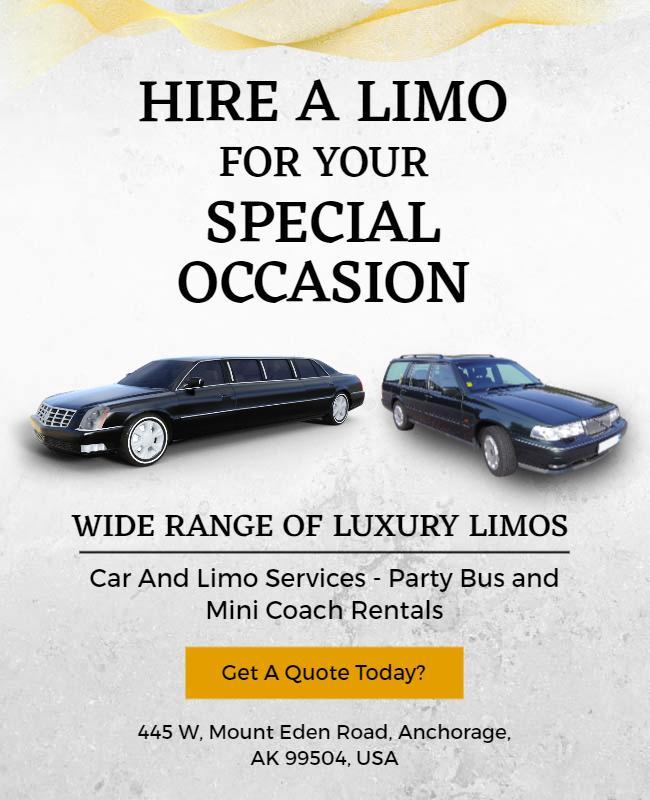 Luxury Limousine Rental Service Flyer Template