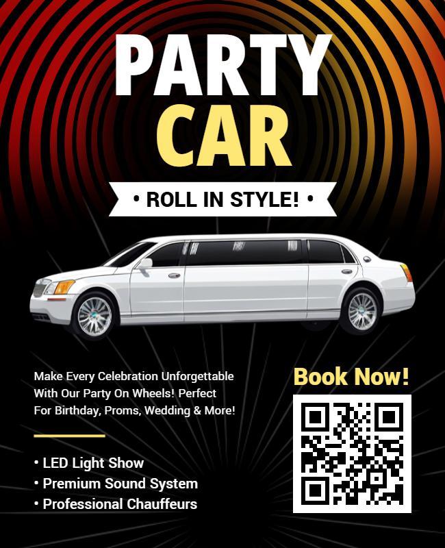 Luxury Party Car Rental Flyer Template