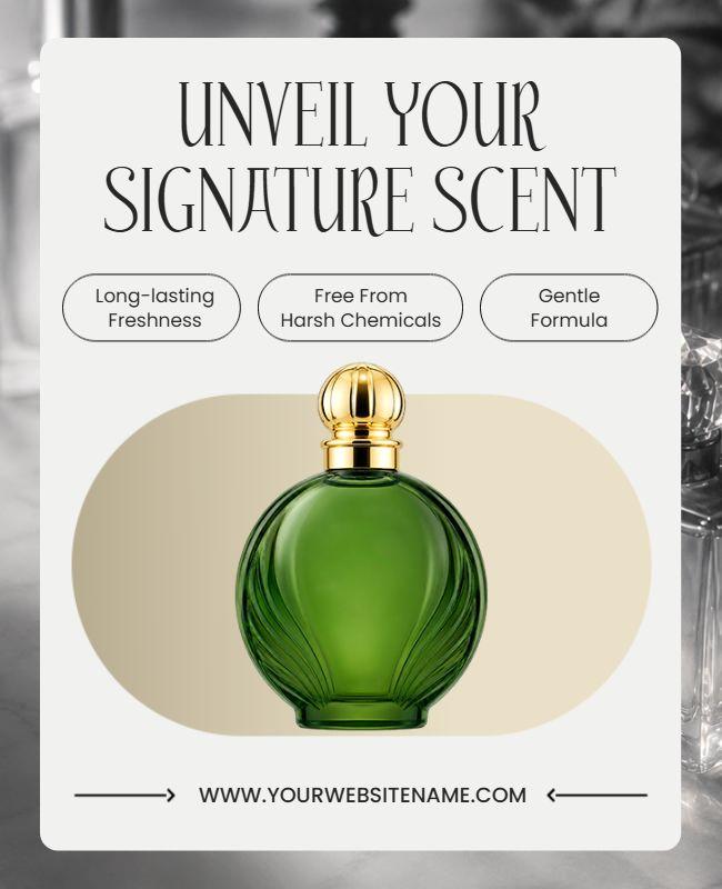 Luxury Perfume Product Showcase Poster Template