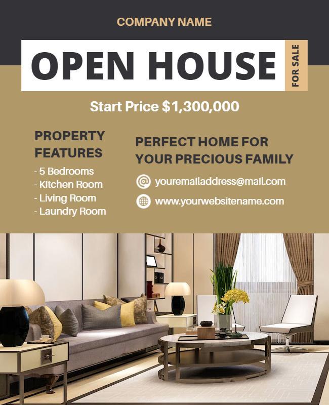 Luxury Property Open House Flyer Template