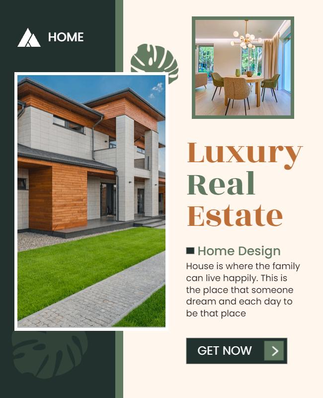 Luxury Real Estate Home Design Flyer Template