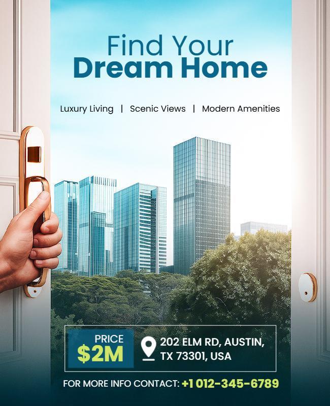 Luxury Real Estate Property Flyer Template