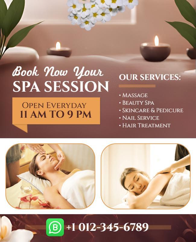 Luxury Spa Session Booking Flyer Template