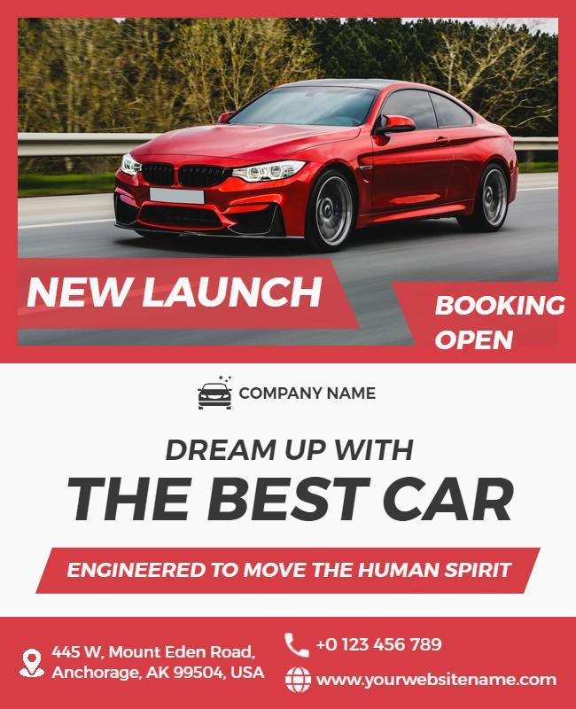 Luxury Sports Car Promotion Flyer Template